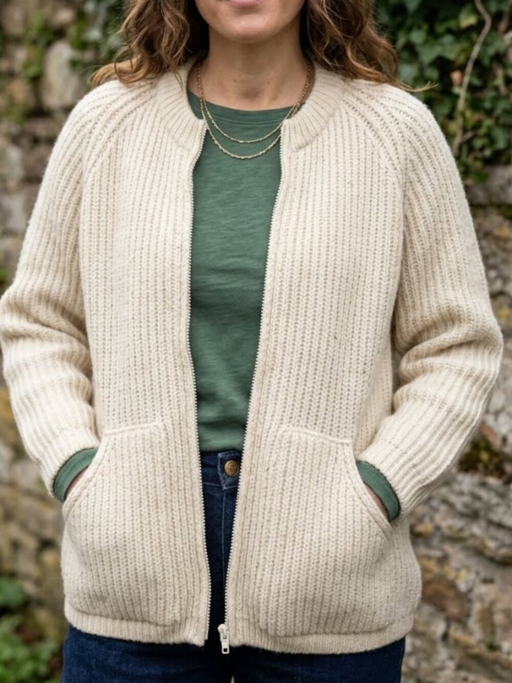 Vintage Charlottettown Pure Virgin Wool Cardigan Sweater Size 38 Crafting Crafts